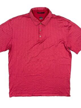 Nike Tiger Woods Golf Shirt Short Sleeve Performance Polo Red XXL